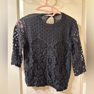 Girls black lace dress shirt Art Class Size L 10/12